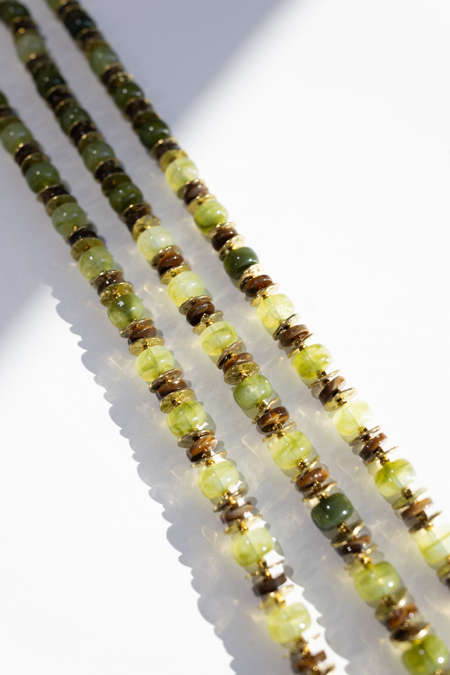 Ozark Chunky Beaded Necklace - Green