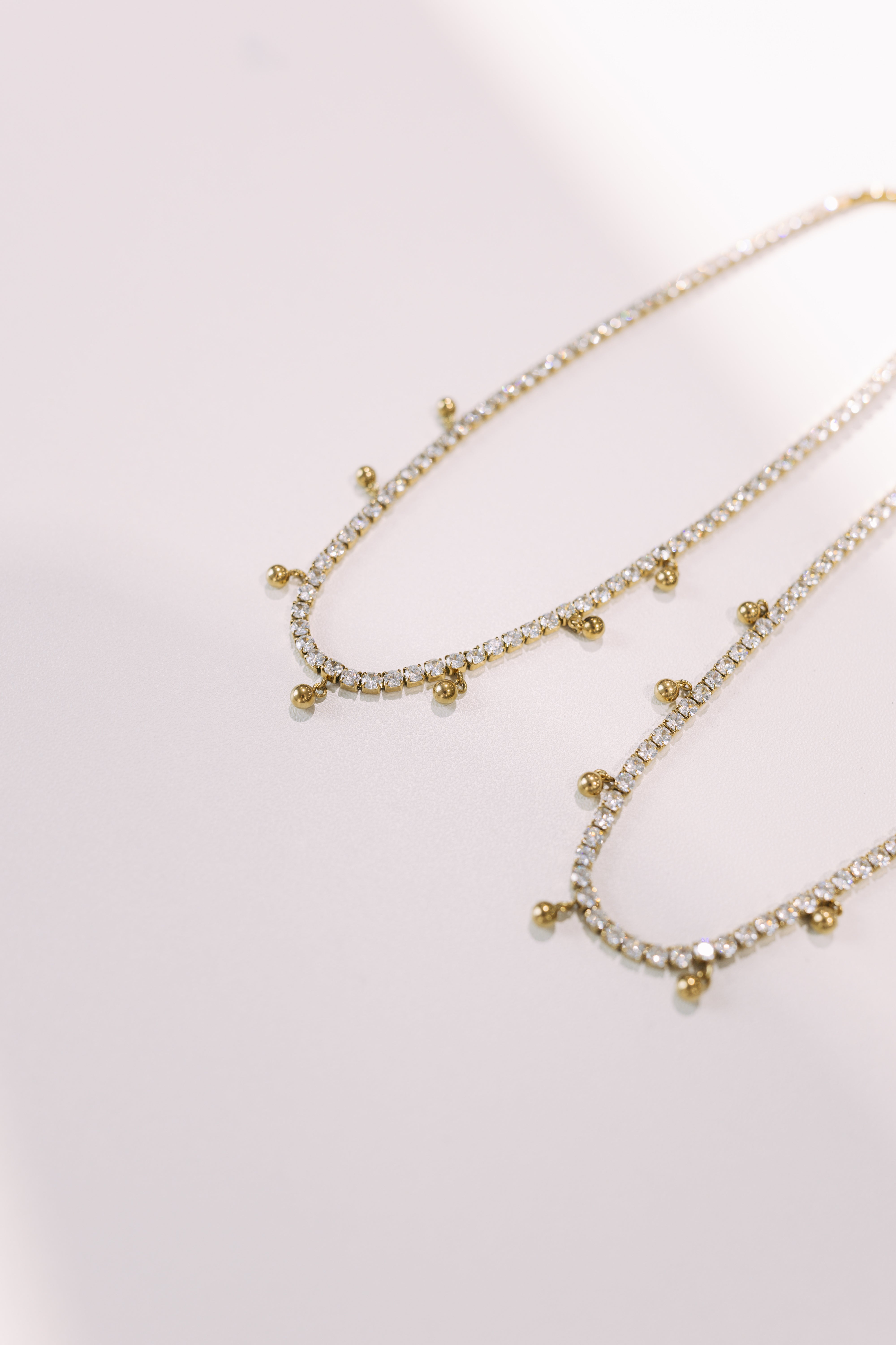 Dreams Beaded Charm Tennis Necklace