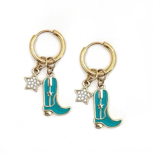 Elvine Western Charm Hoop Earrings || Choose Color