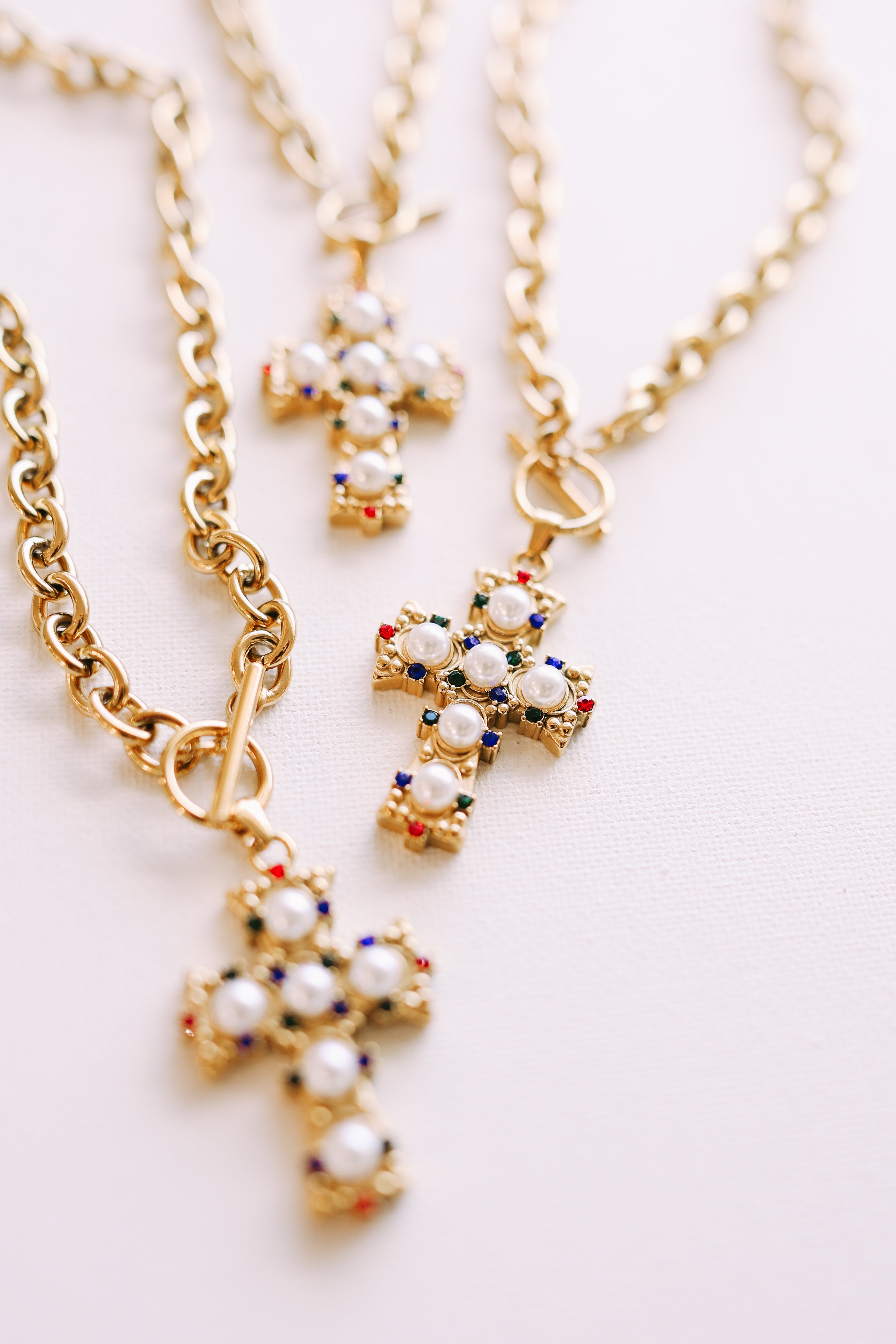 Mina Cross Pendant Necklace