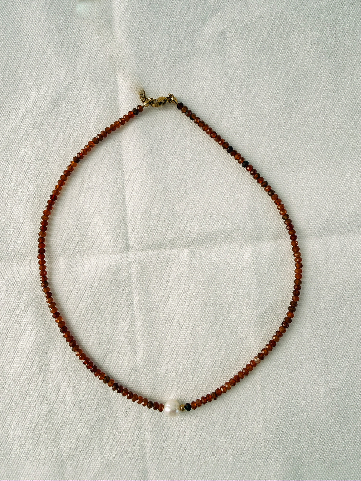Mocha Pearl Beaded Necklace