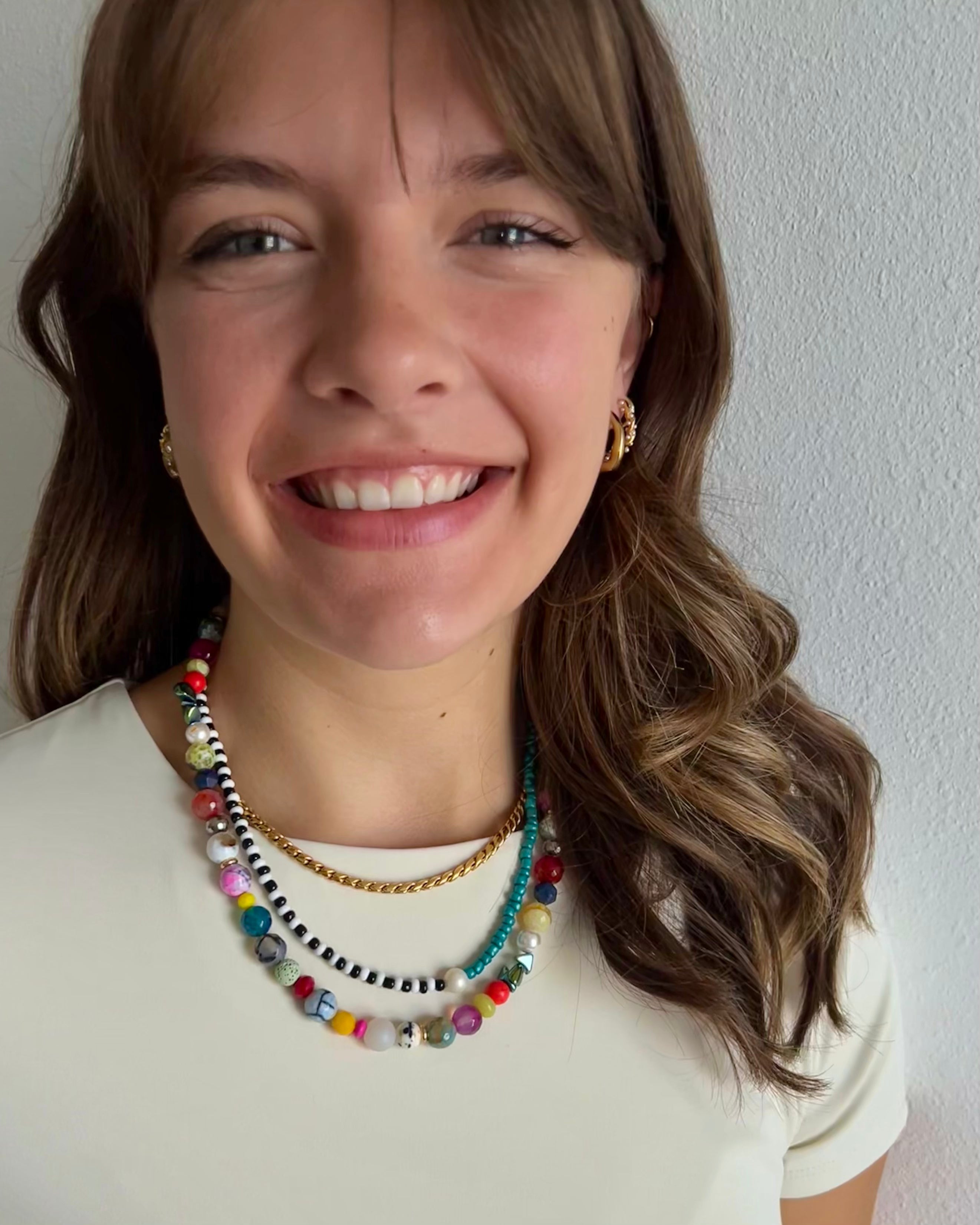 Phoebe Colorful Pearl Necklace || Choose Color