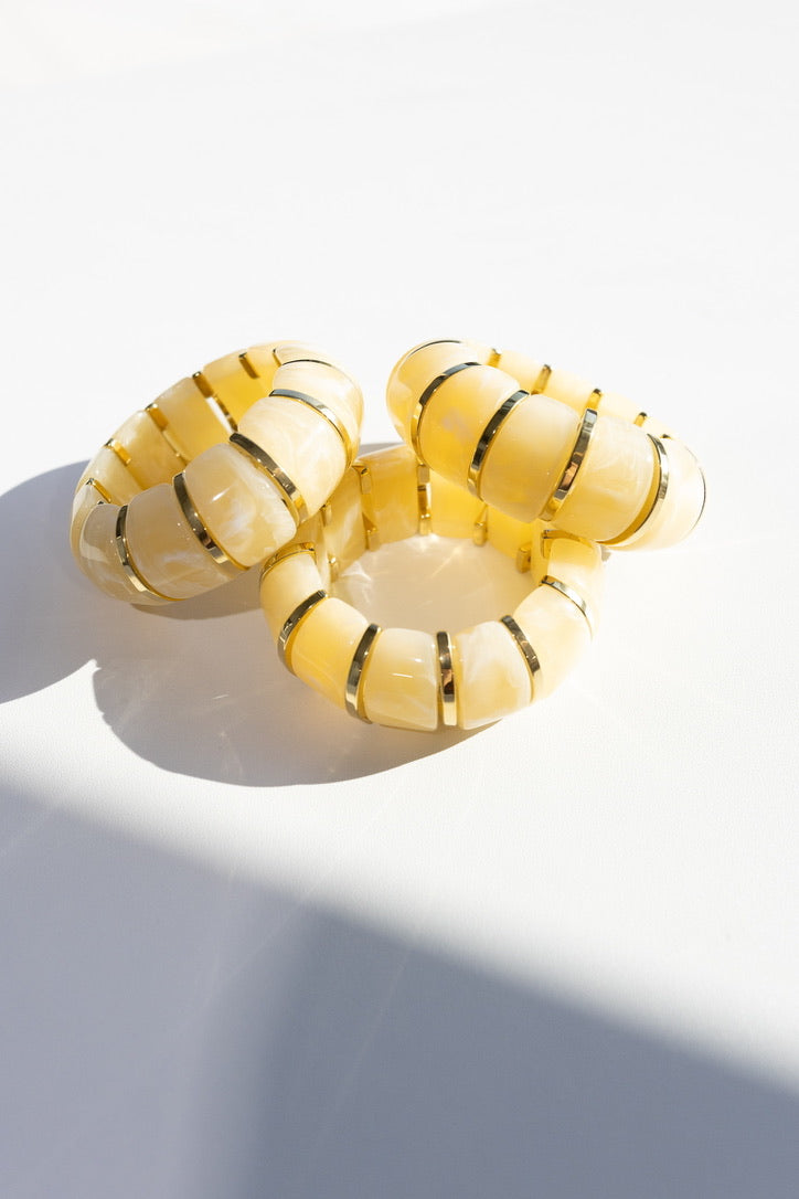 Bibi Stretch Bracelet - Cream