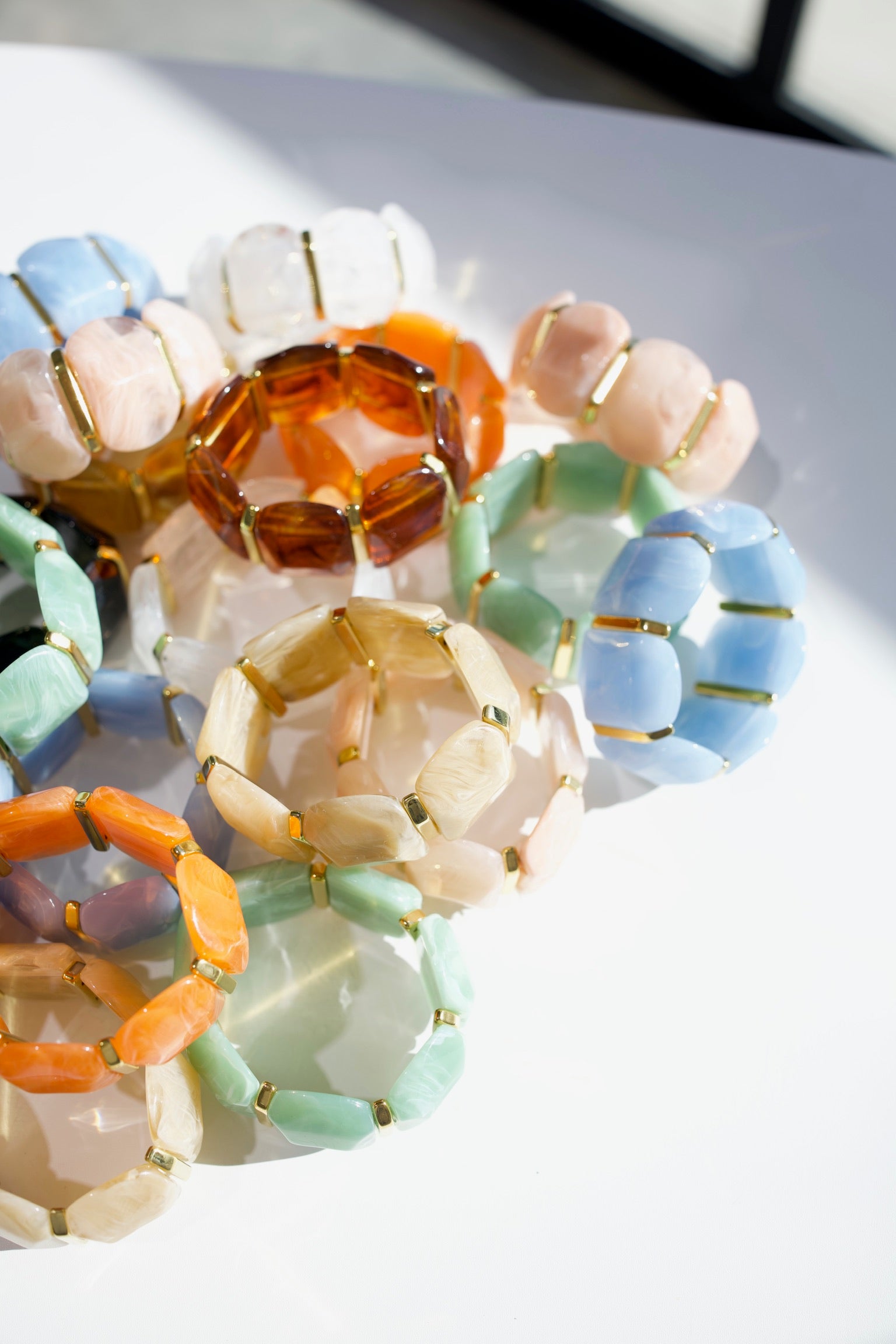 Emma Stretch Bracelet - Light Blue