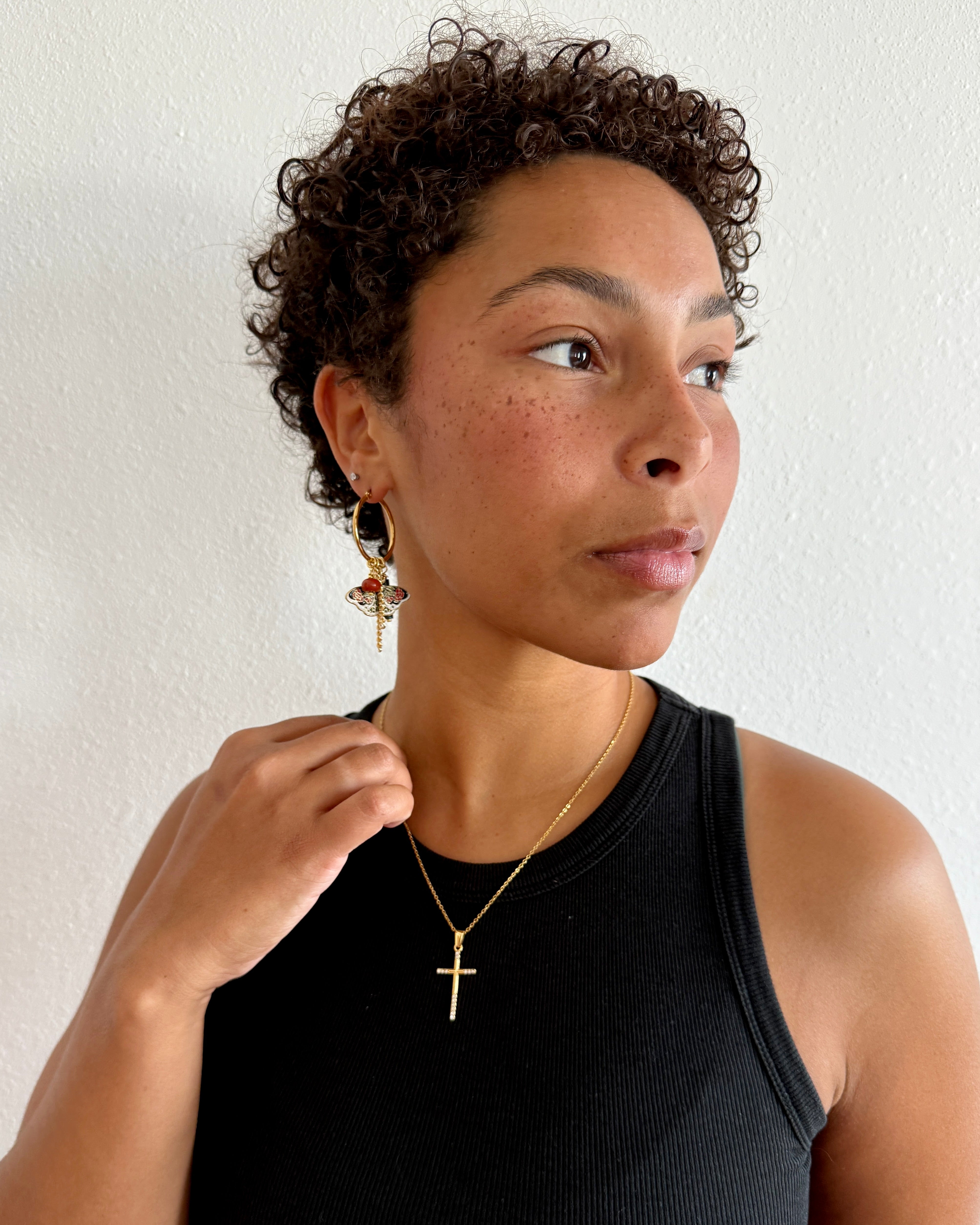 Tarah Crystal Cross Necklace