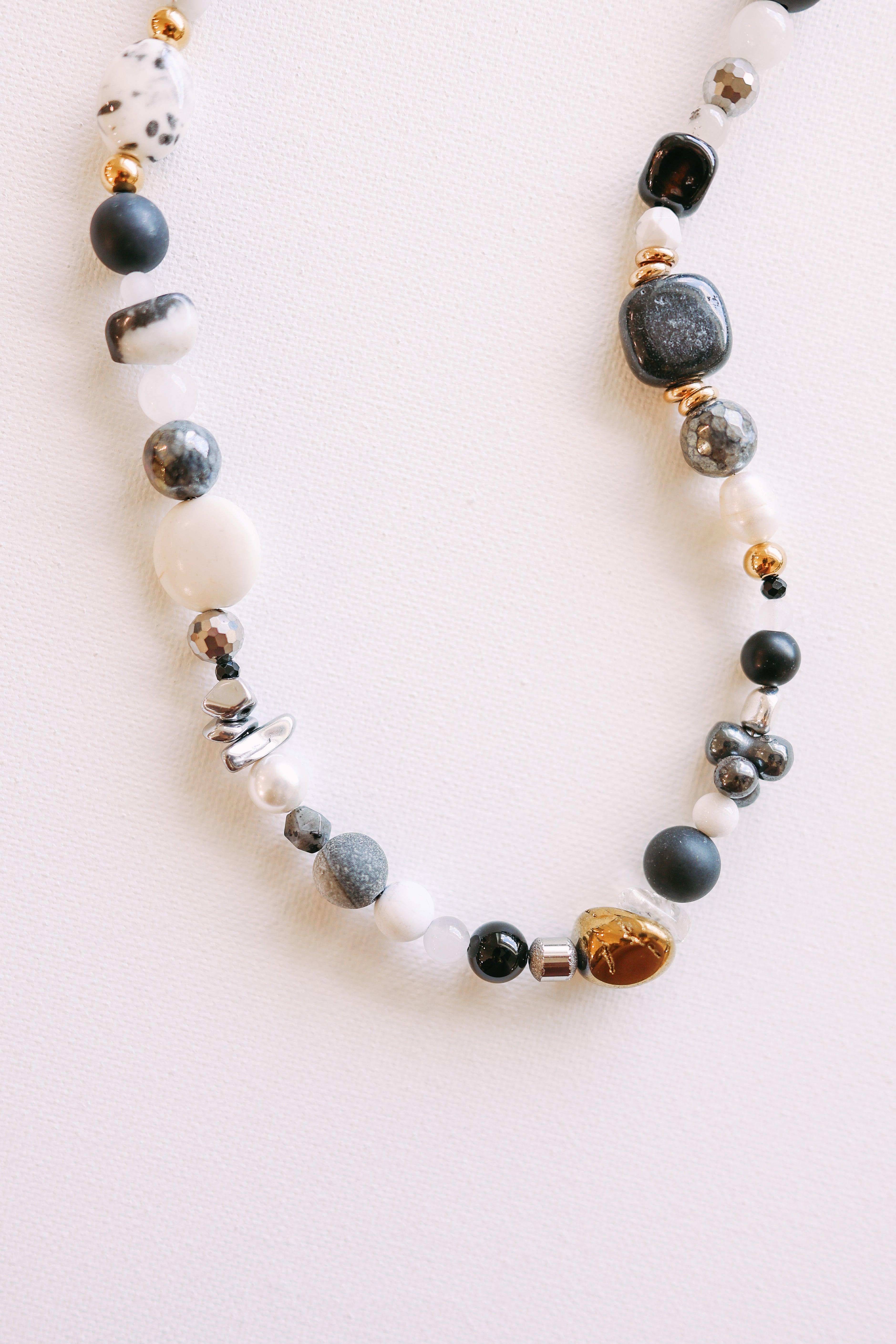 Stevie Neutral Beaded Necklace