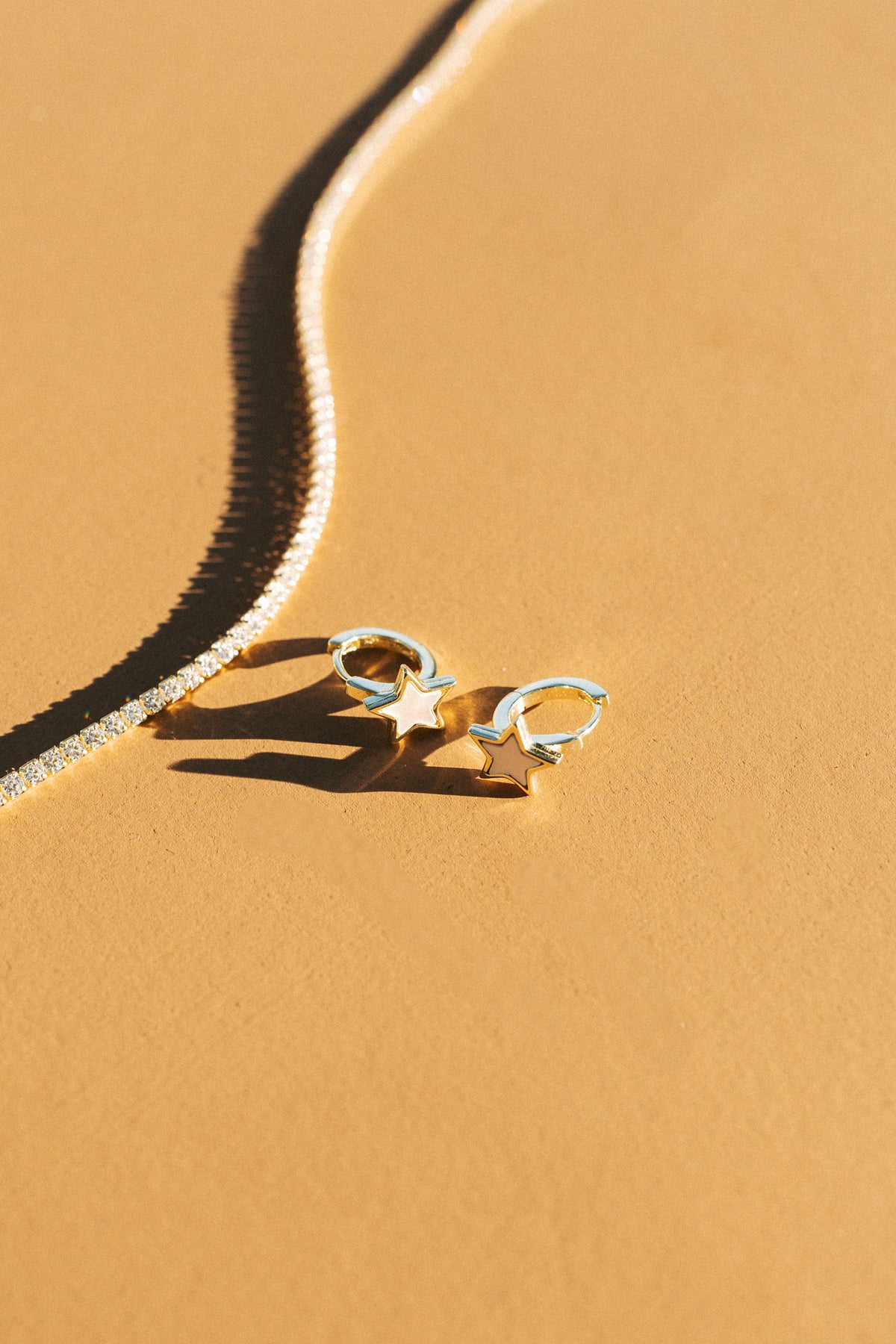 14K LUXE | Star Mini Hoop Earrings
