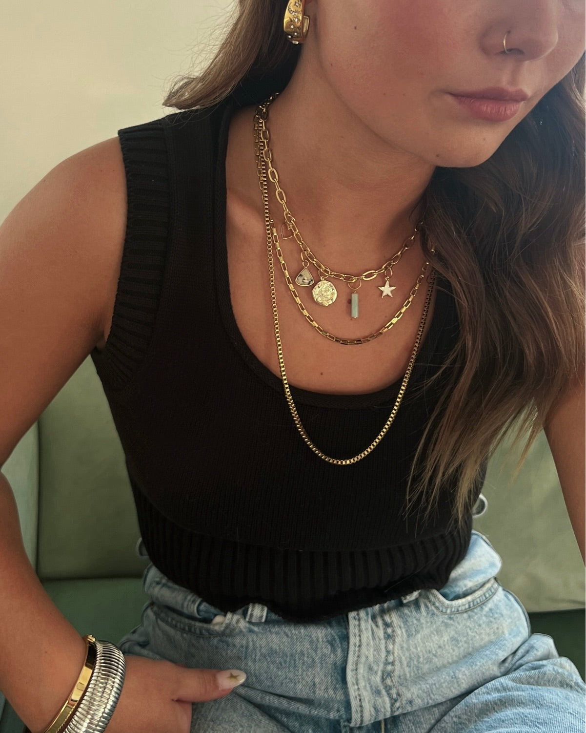 Adeline Gold Chain Necklace || Choose Length