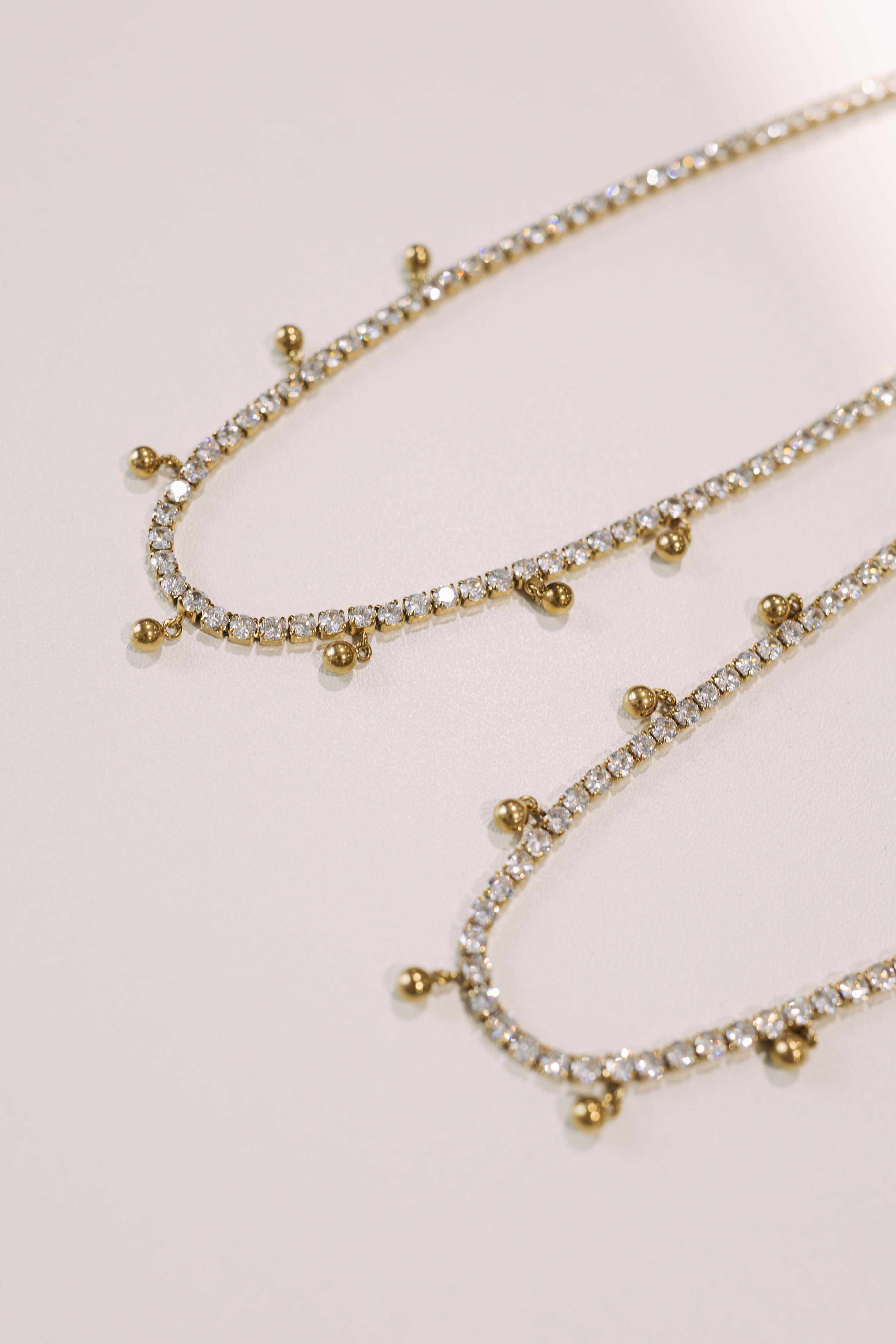 Dreams Beaded Charm Tennis Necklace