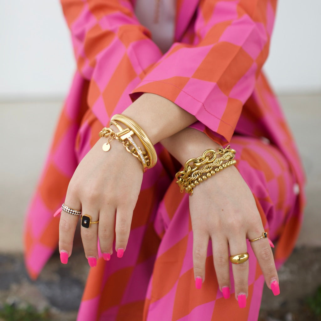 Clyde Cross Bangle Bracelet || Choose Color