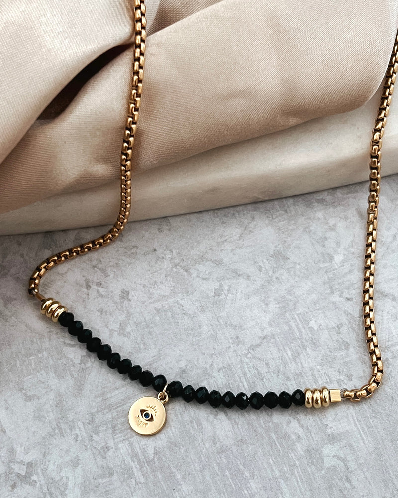 Wrenly Beaded Charm Necklace || Choose Color