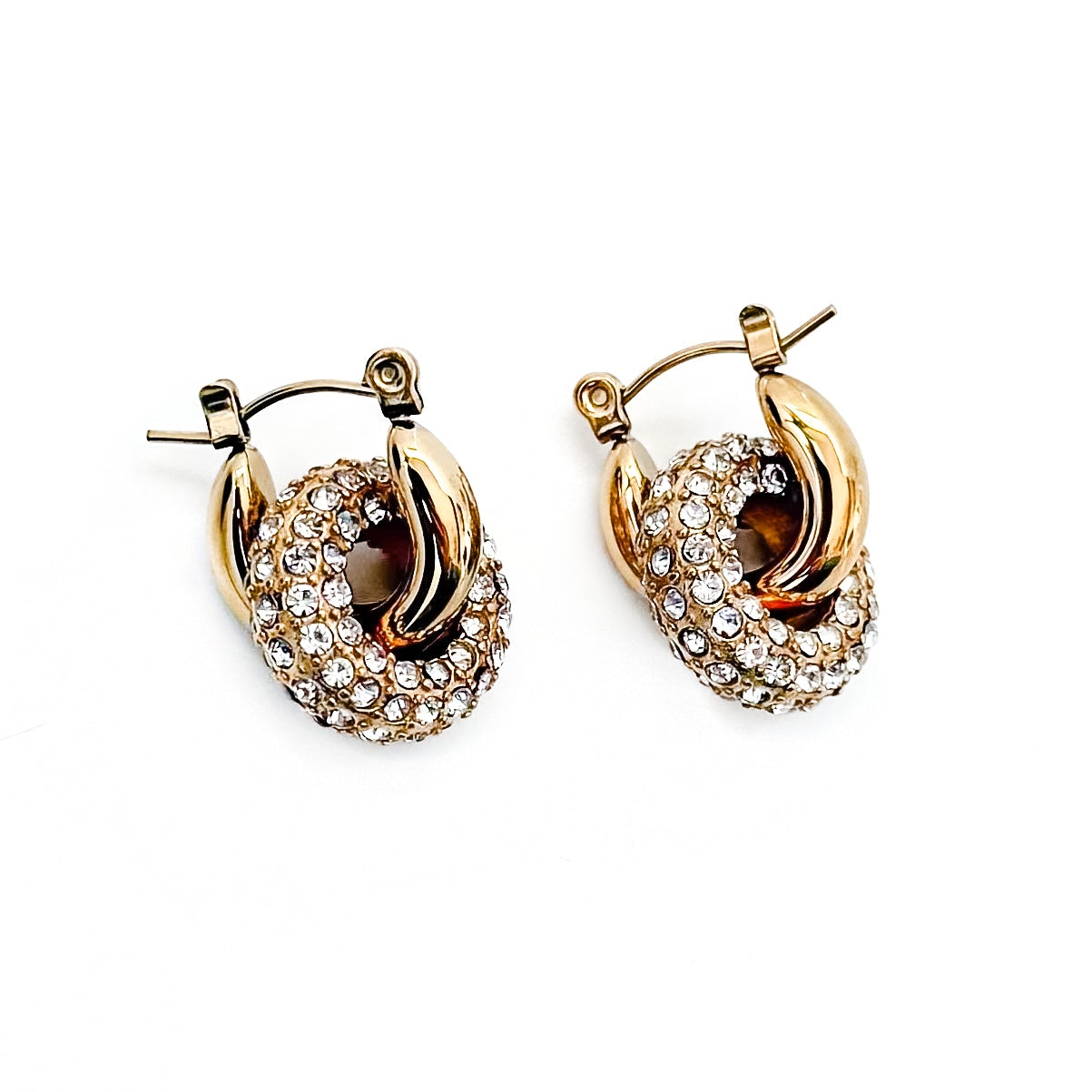 Estelle Crystal Double Hoop Earrings