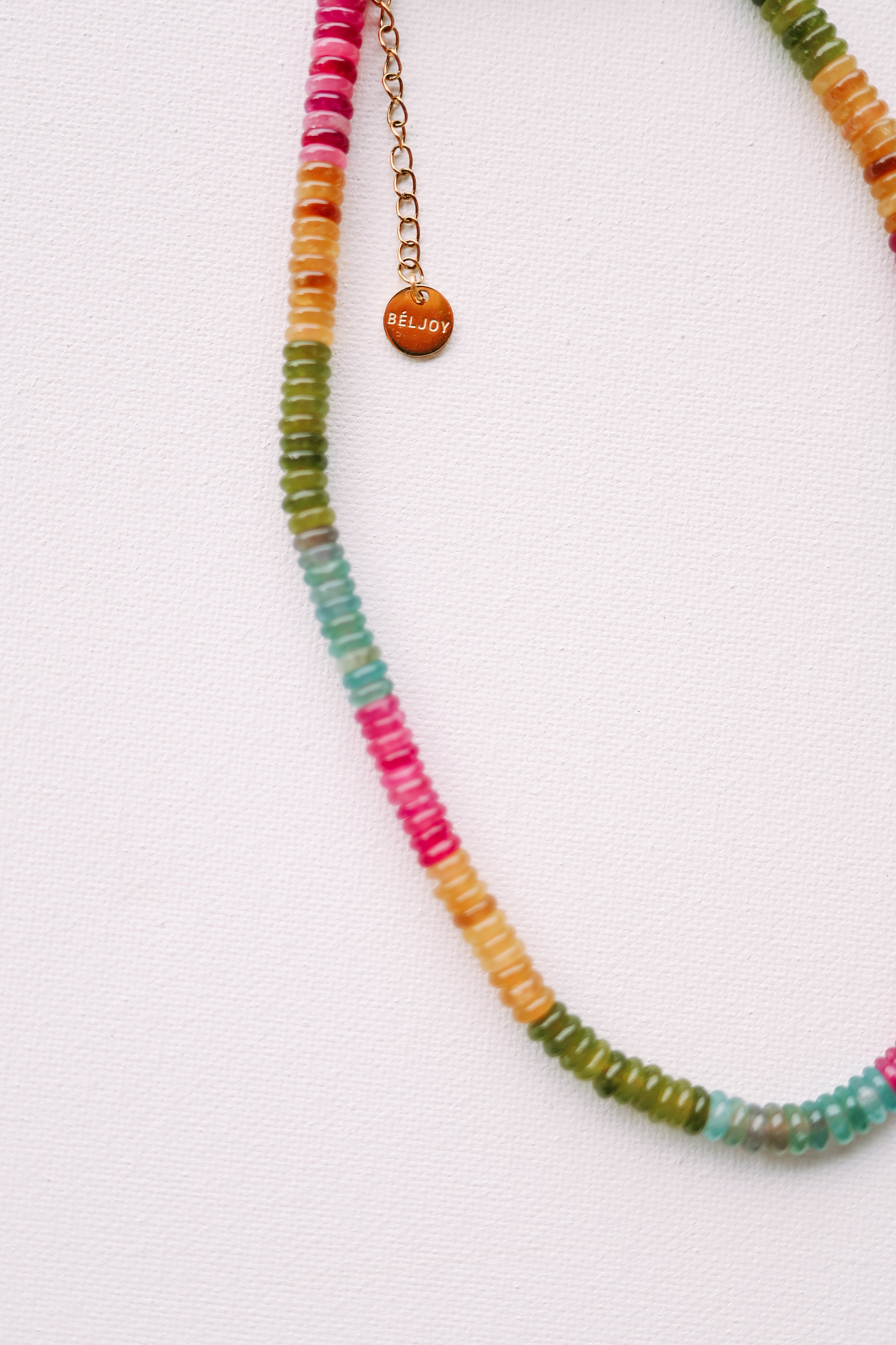Jayla Multi Colored Beaded Stone Necklace