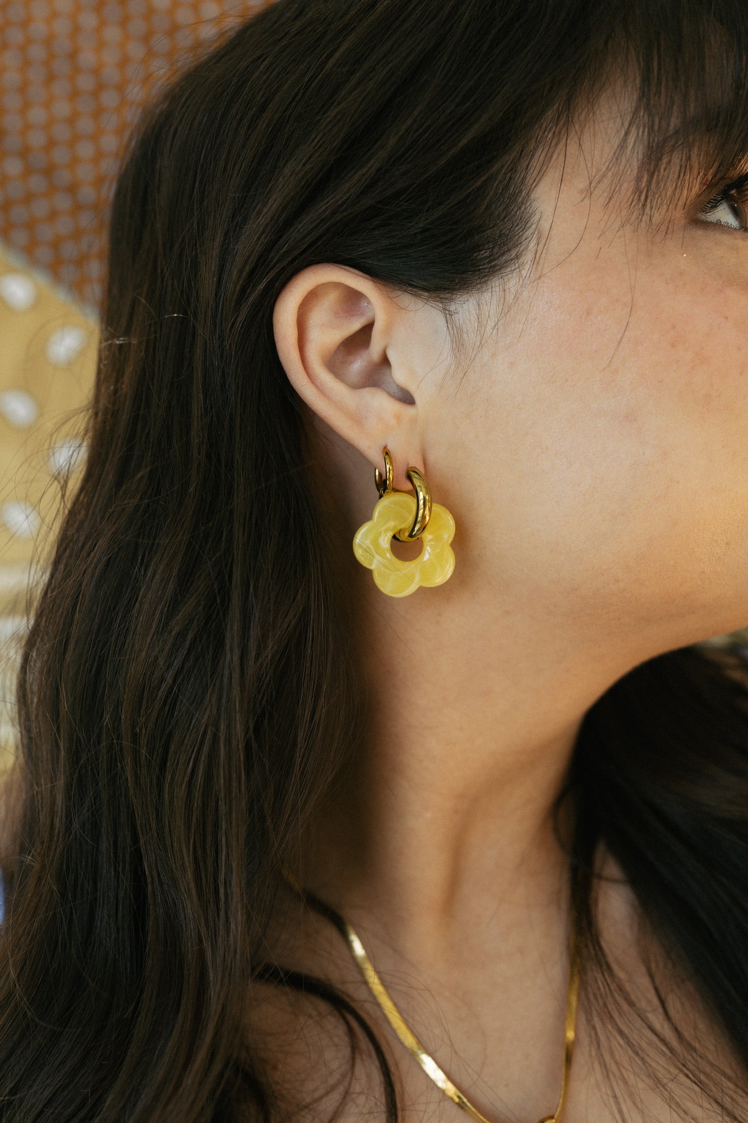 Color Me Daisy Hoop Earrings || Choose Color
