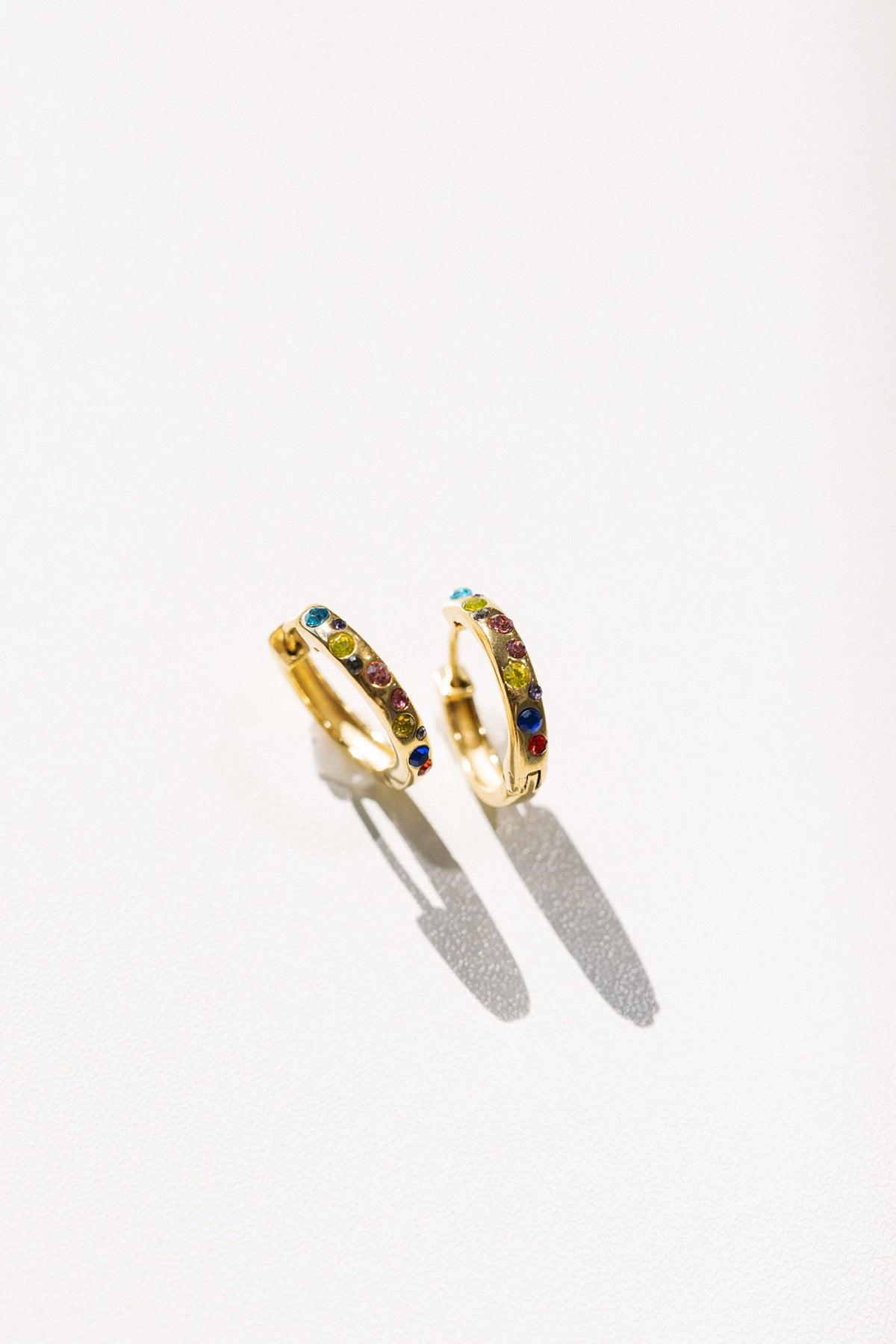 Pixie Colorful Crystal Hoop Earrings