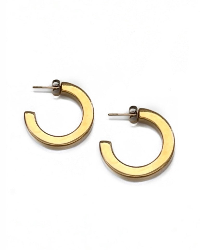 Eilish Everyday Gold Hoops || Choose Size
