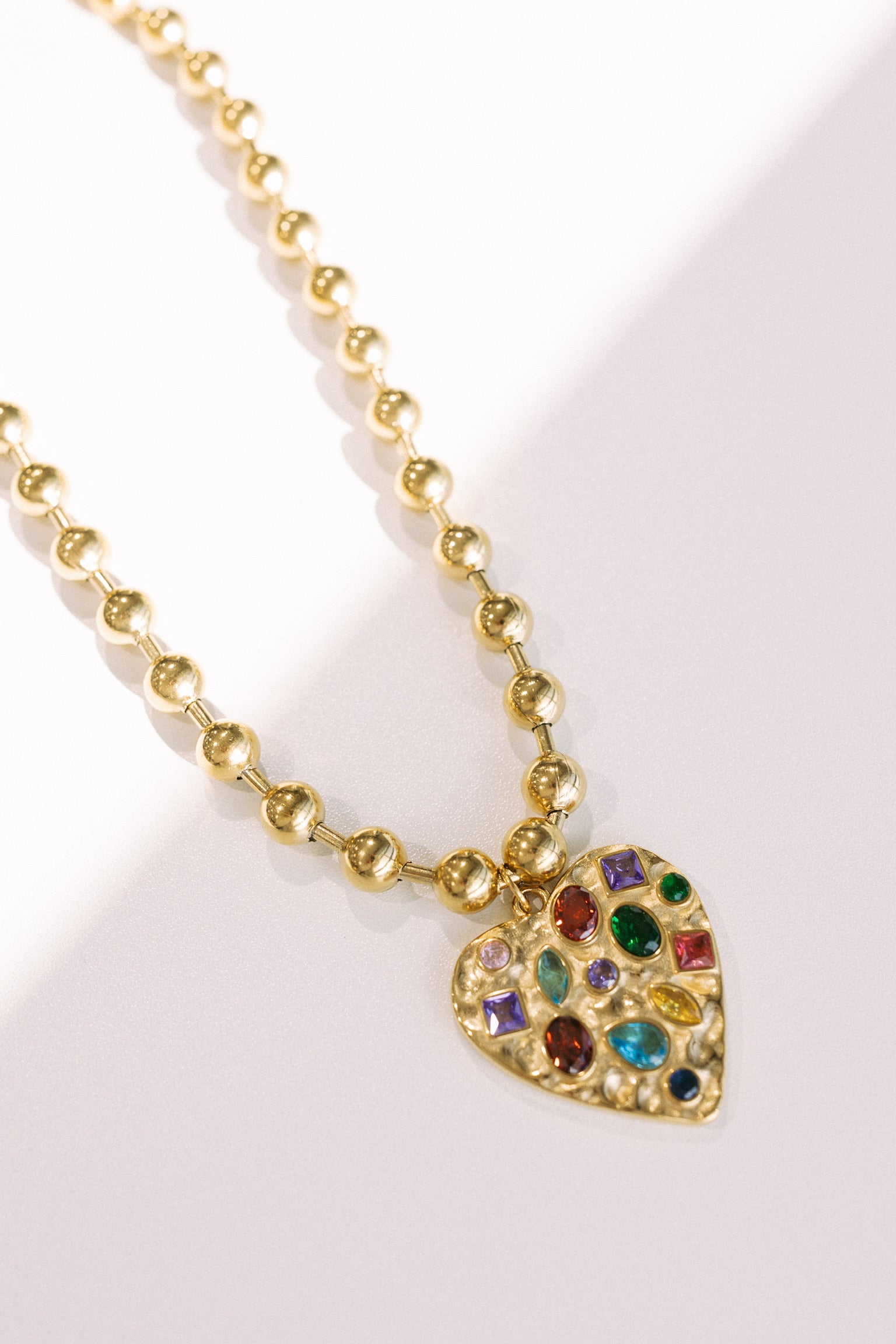 Confetti Heart Necklace - Barbara || Choose Color
