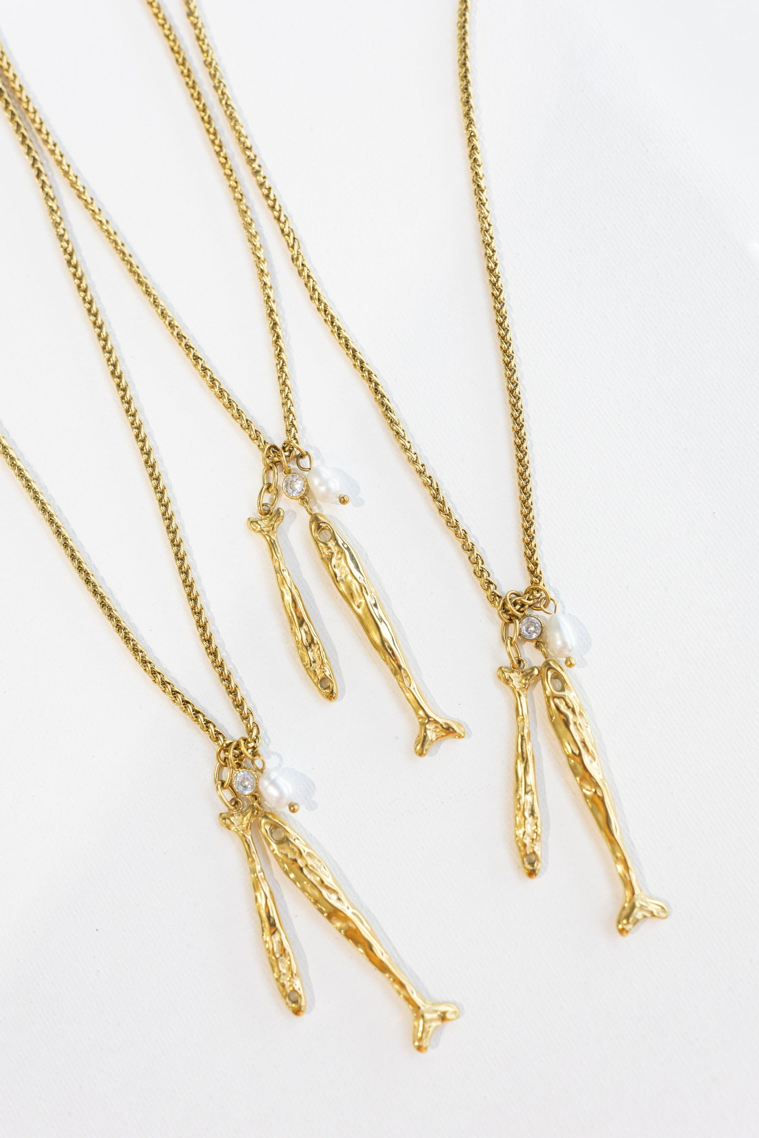 Sardine Duo Charm Necklace