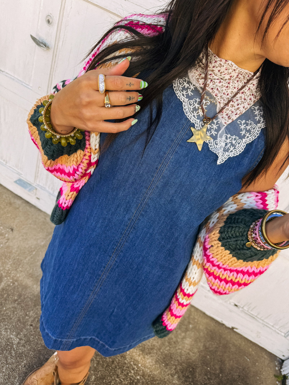 Western Star Pendant Cord Necklace