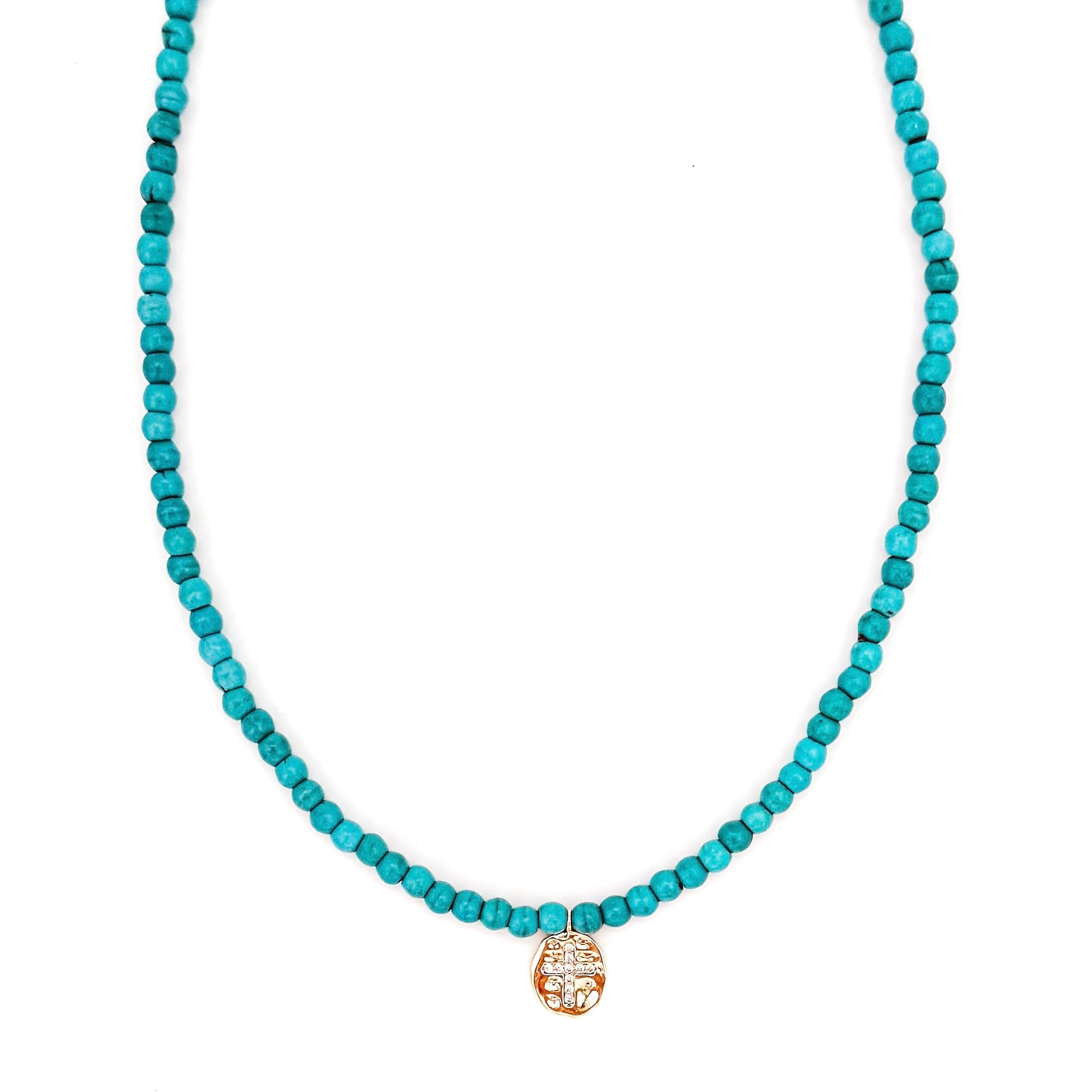 Ada Crystal Cross Necklace || Choose Color