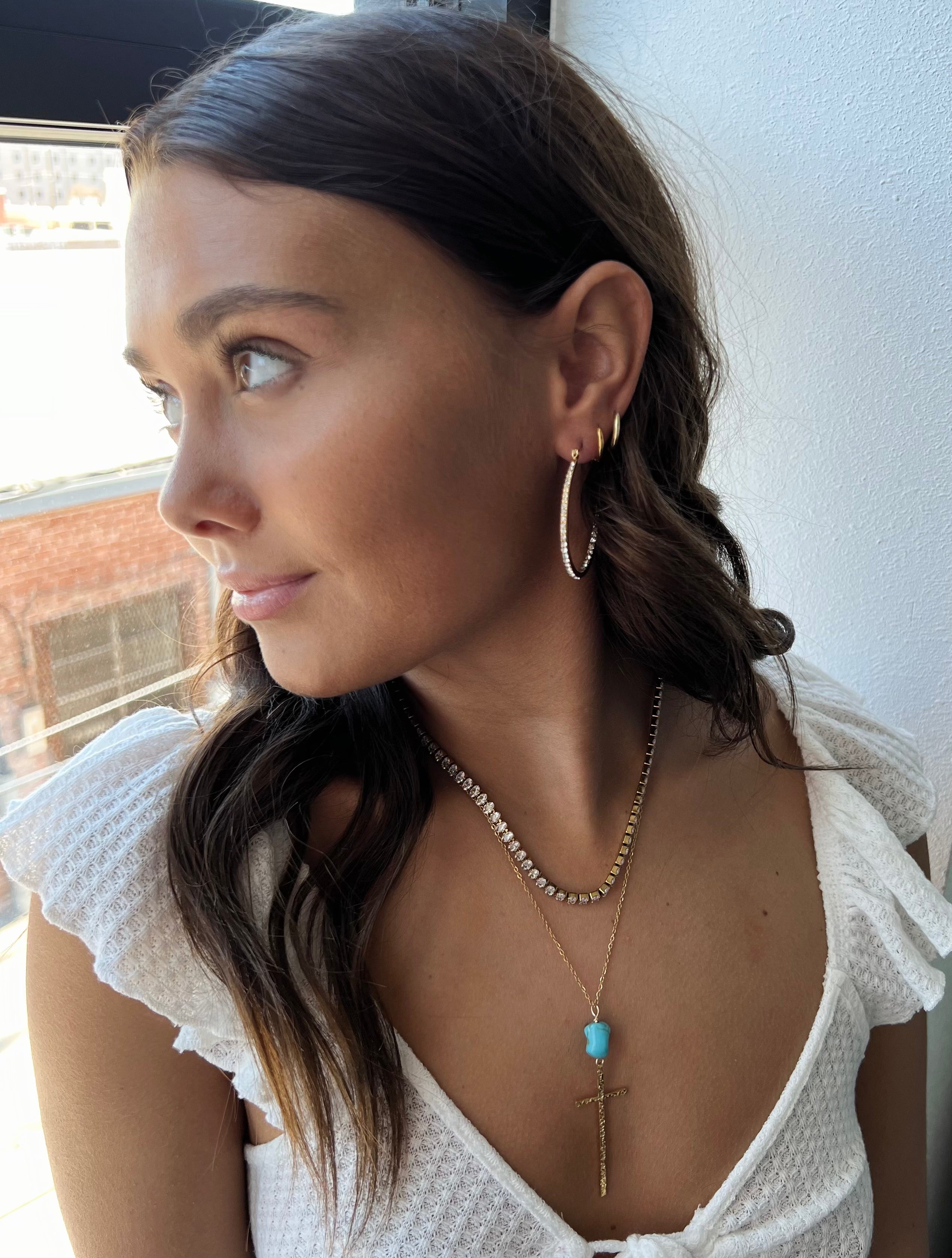 Henrietta Oval Tennis Necklace