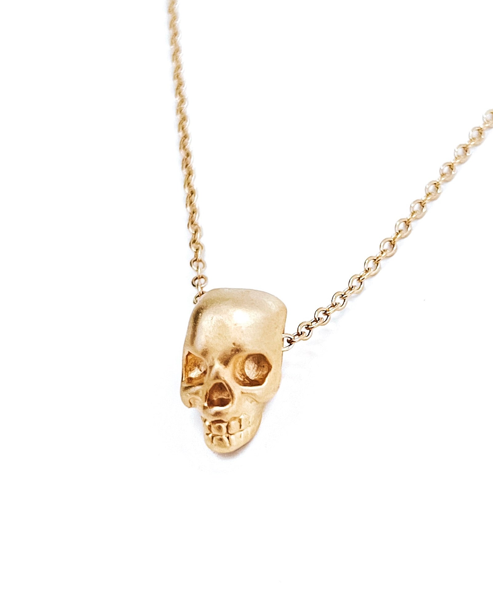 Trixie Matte Skull Necklace