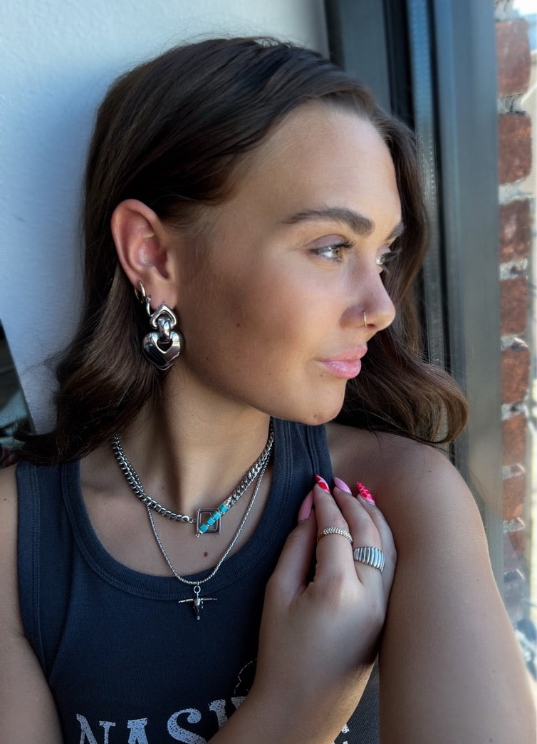 Emely Heart Drop Earrings