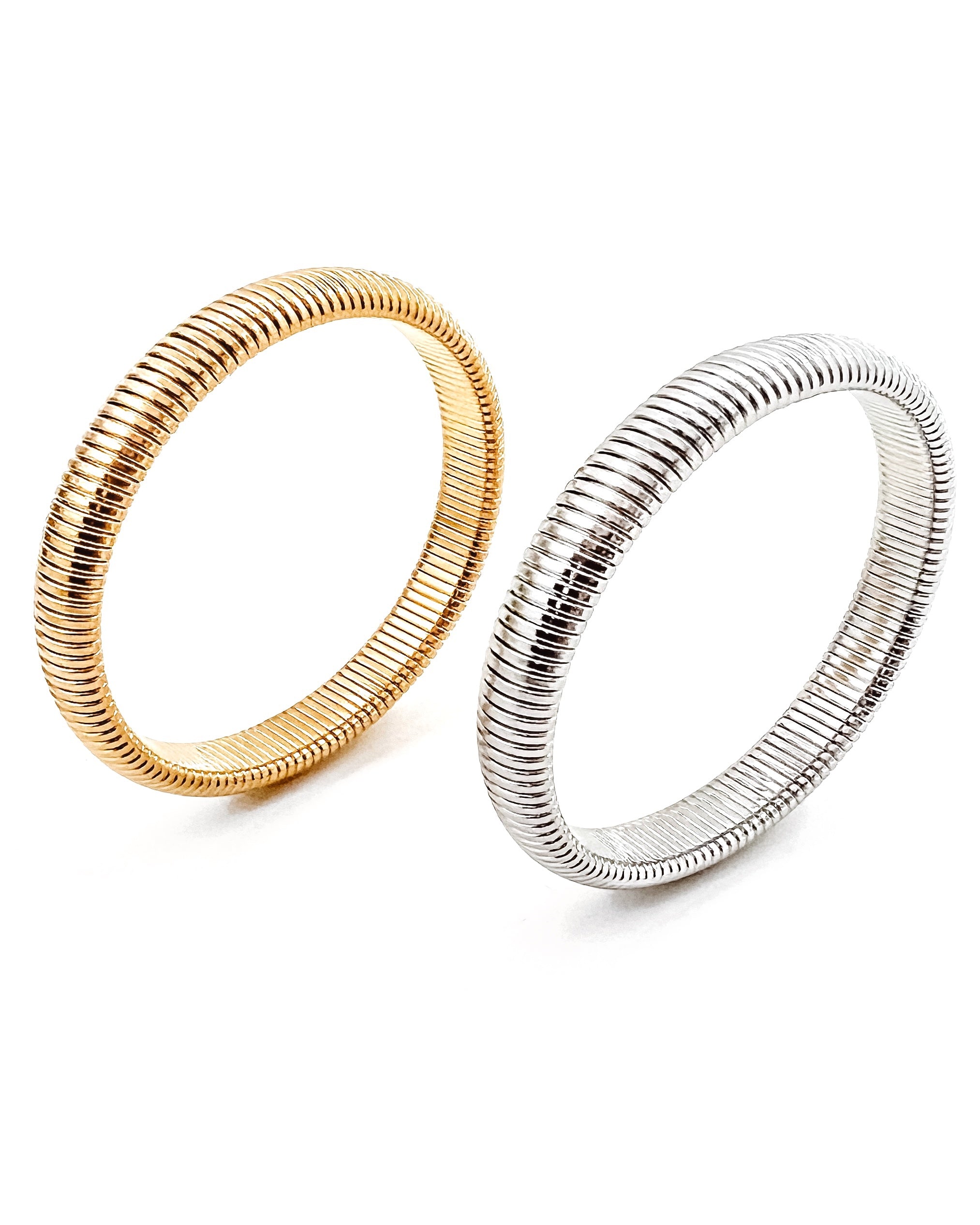Baia Thin Coil Bangle Bracelet || Choose Color