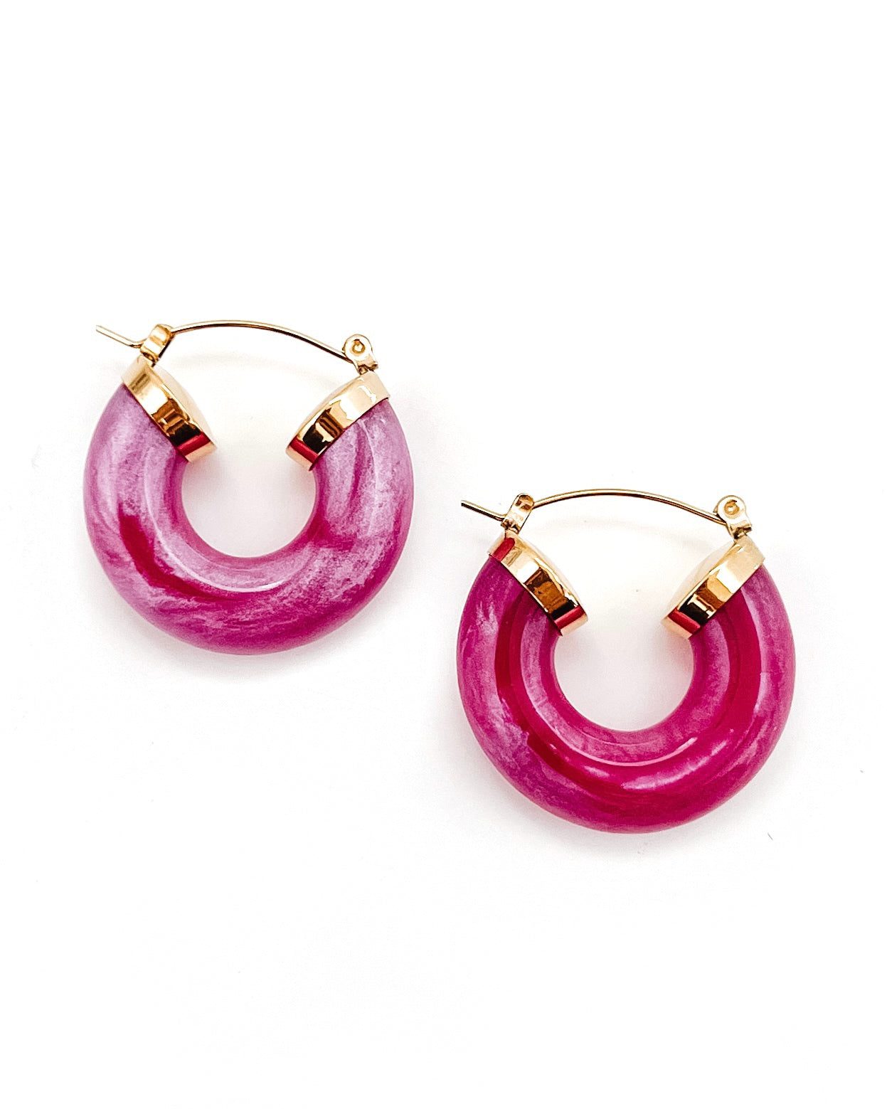 Ellbelle Chunky Acrylic Earring Hoops || Choose Color