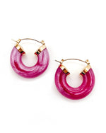 Ellbelle Chunky Acrylic Earring Hoops || Choose Color