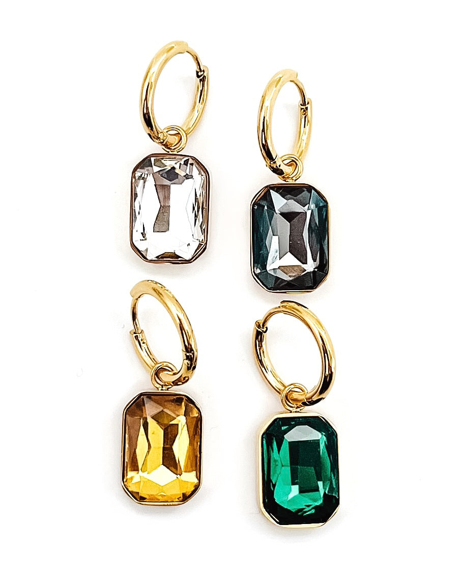 Elio Jewel Hoop Earrings || Choose Color