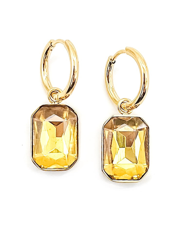 Elio Jewel Hoop Earrings || Choose Color