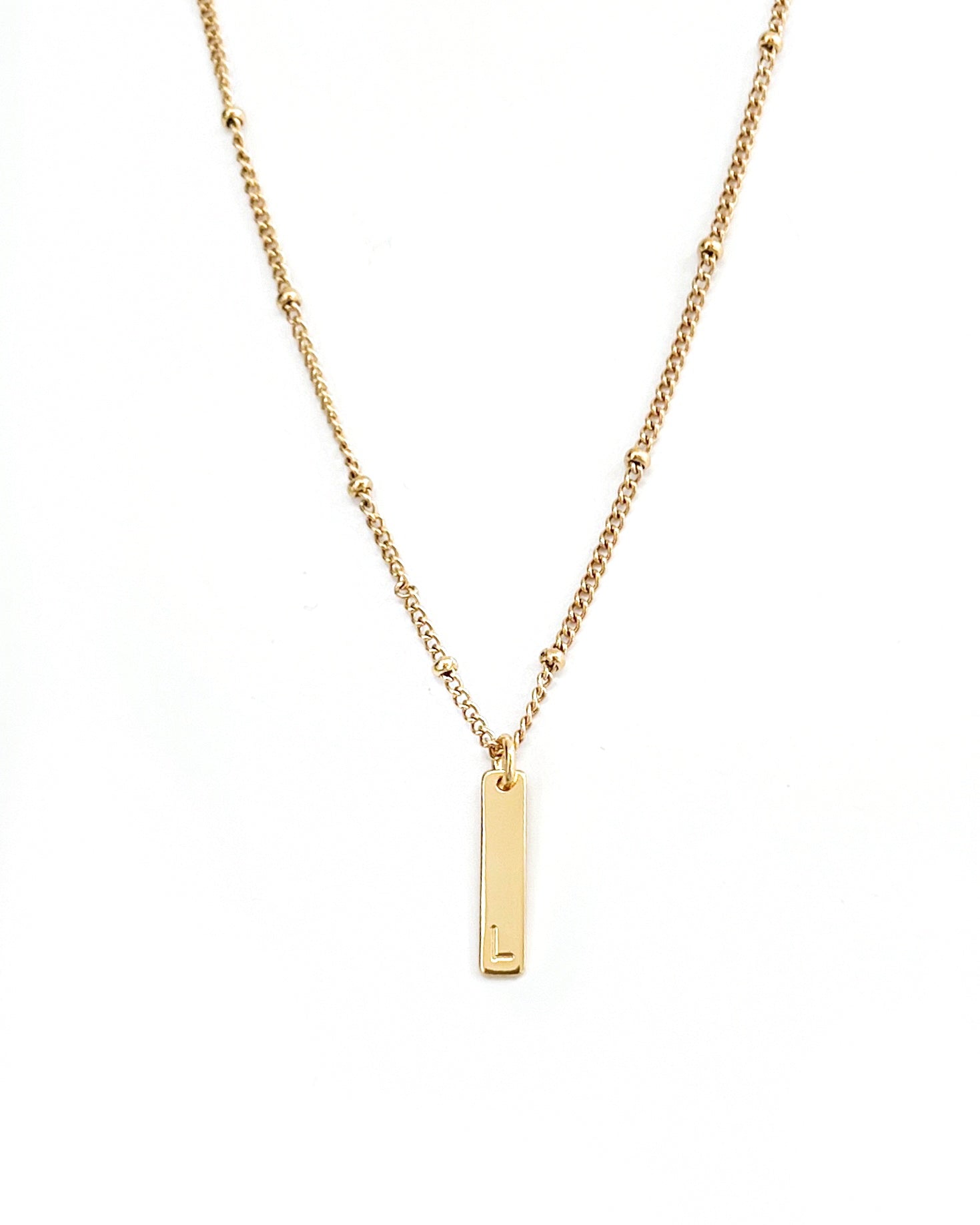 Initial Bar Necklace