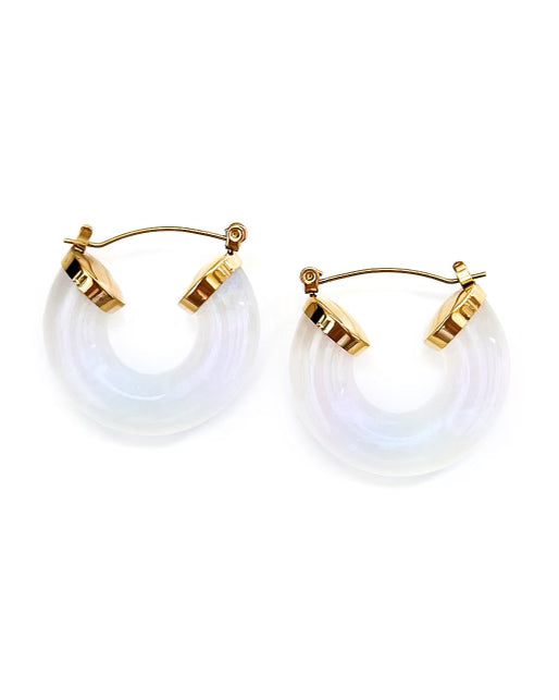 Ellbelle Chunky Acrylic Earring Hoops || Choose Color