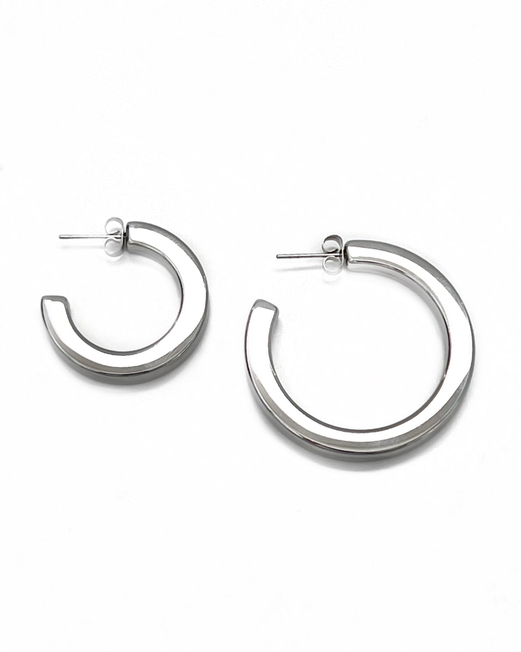 Eilish Everyday Silver Hoops || Choose Size