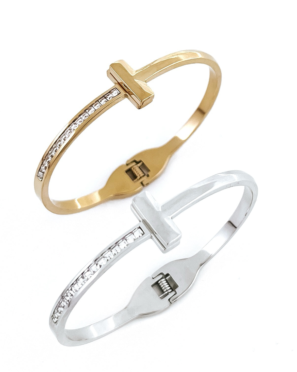 Clyde Cross Bangle Bracelet || Choose Color