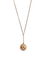 Queen Coin Lariat Drop Necklace