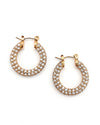 Evangeline Diamond Crystal Hoop Earrings