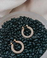 Evangeline Diamond Crystal Hoop Earrings