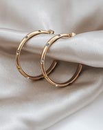Elisha Diamond Crystal Hoop Earrings || Choose Color