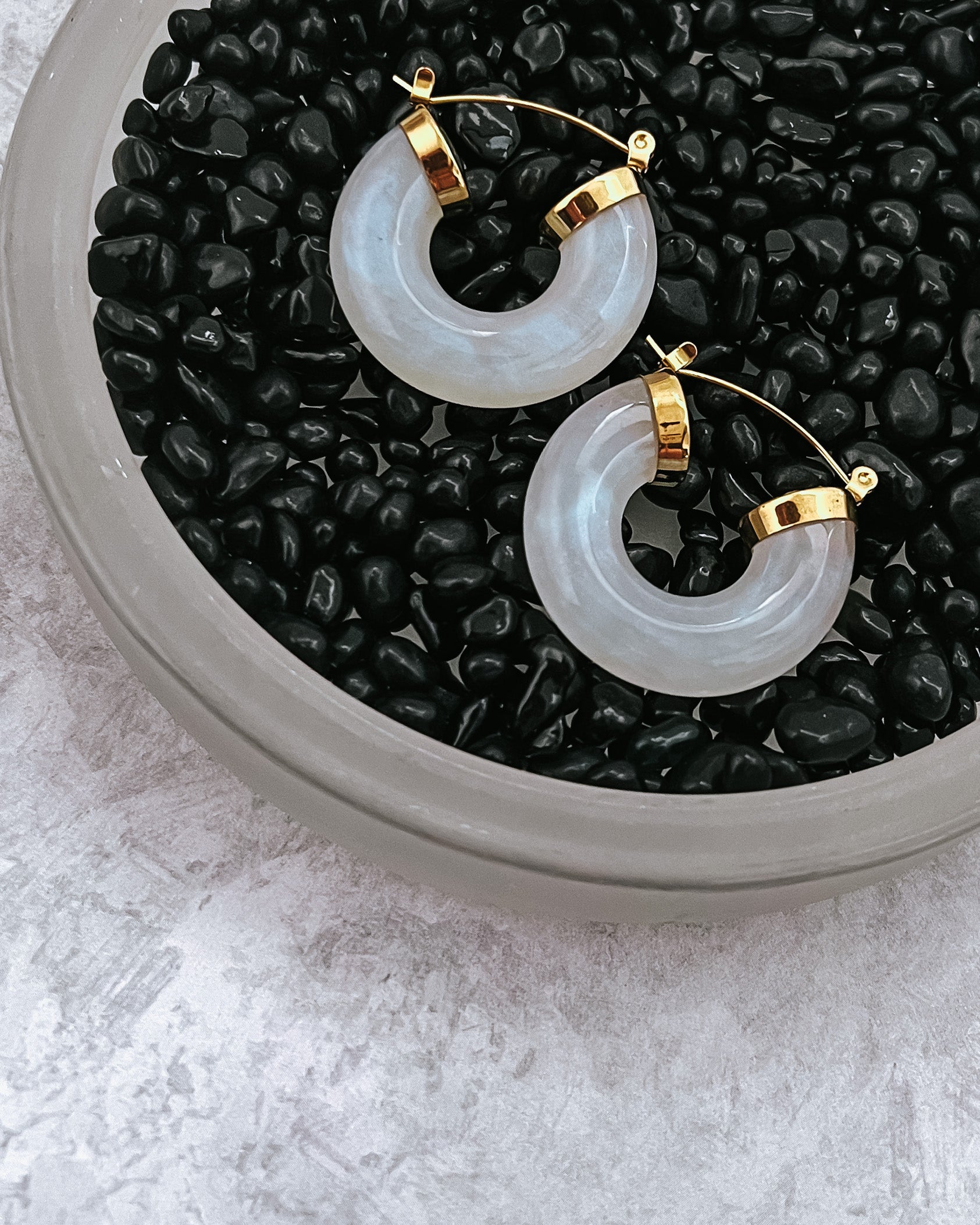 Ellbelle Chunky Acrylic Earring Hoops || Choose Color