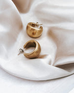 Enoch Matte Gold Earrings || Choose Size