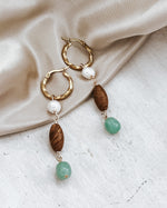 Claudia Beaded Charm Hoop Earrings