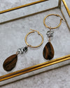 Carissa Beaded Charm Hoop Earrings