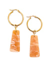 Callum Acrylic Charm Hoop Earrings || Choose Color