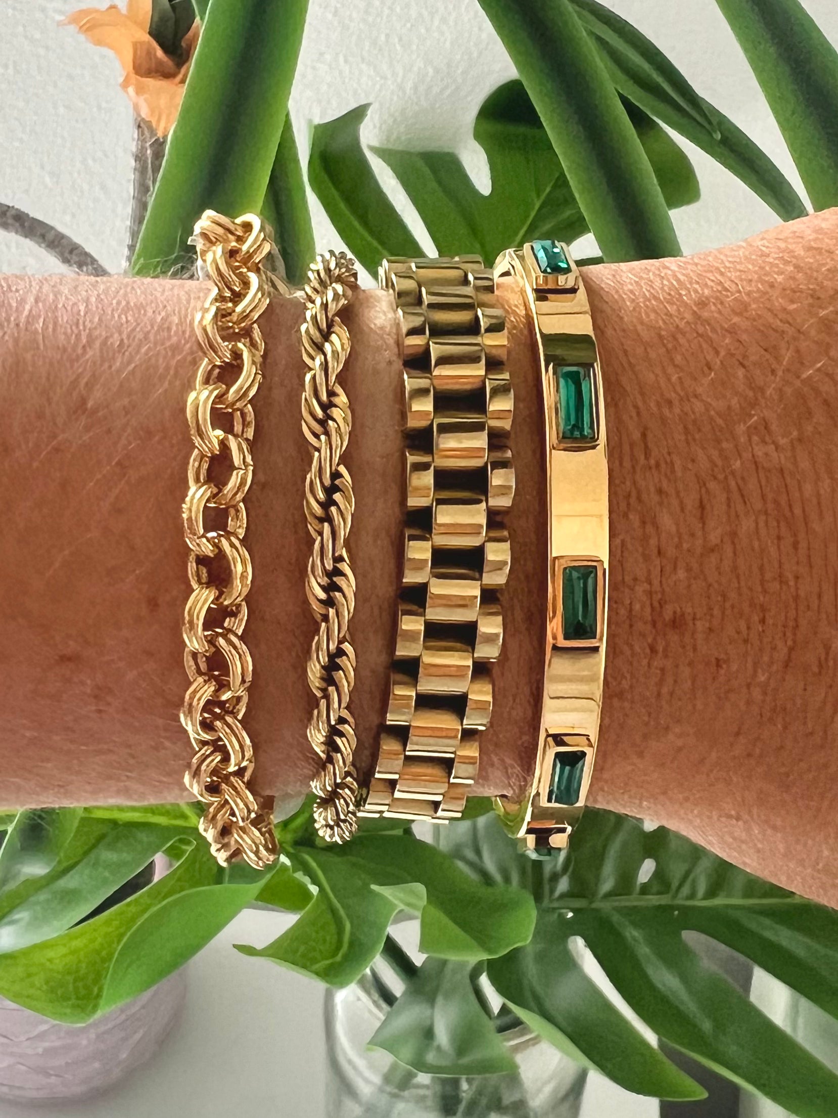 Belinda Gold Jewel Bracelet || Choose Color