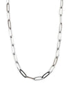 Peppi Paperclip Silver Chain Necklace