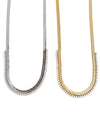Noni Crystal Snake Chain Necklace || Silver or Gold