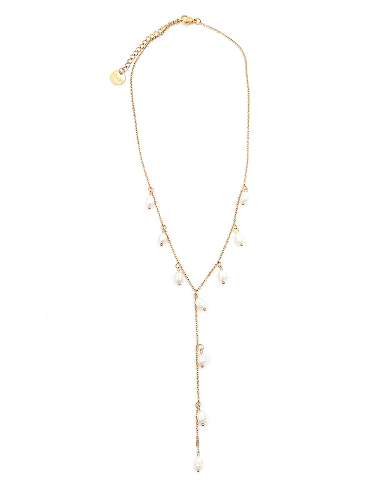 Penelope Pearl Lariat Necklace