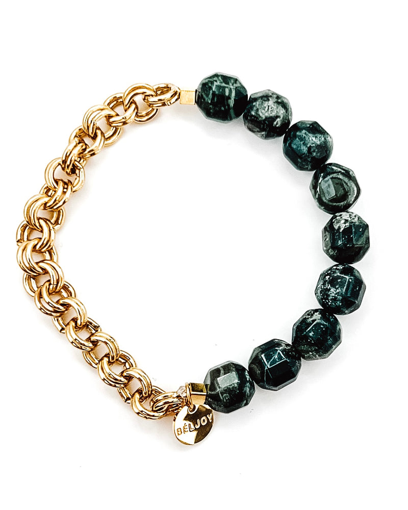 Brix Bead + Chain Bracelet || Choose Color